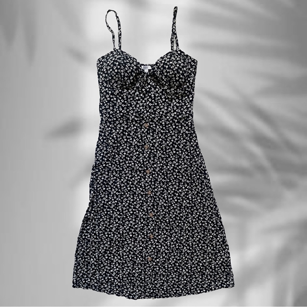 Floral Button Downed Sun Dress